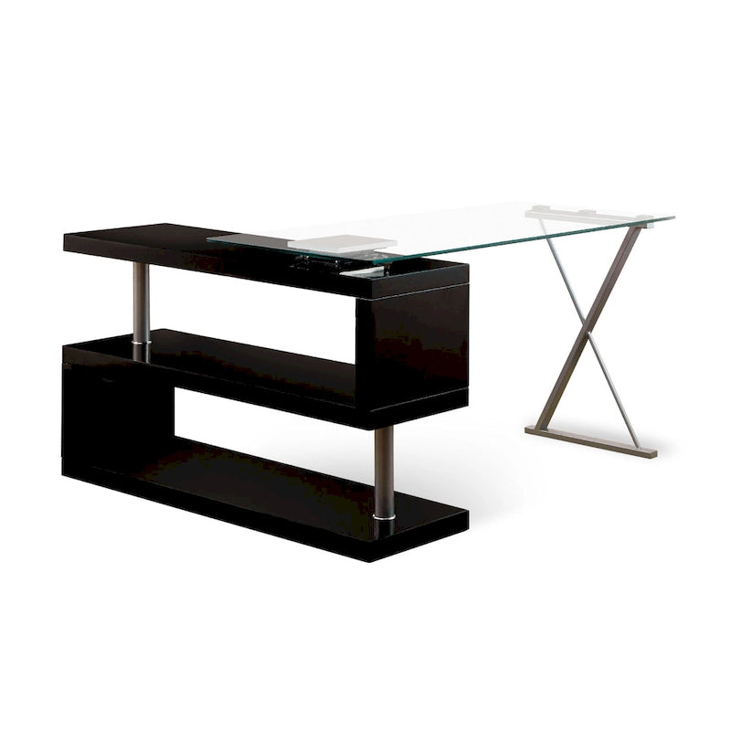 Marisa Contemporary 59-inch Metal Convertible Computer Desk by Furniture of America