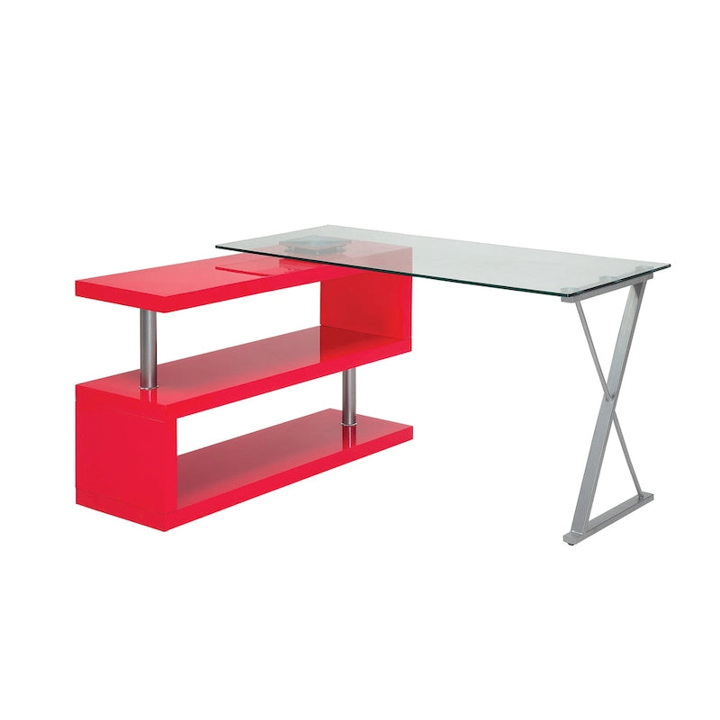 Marisa Contemporary 59-inch Metal Convertible Computer Desk by Furniture of America