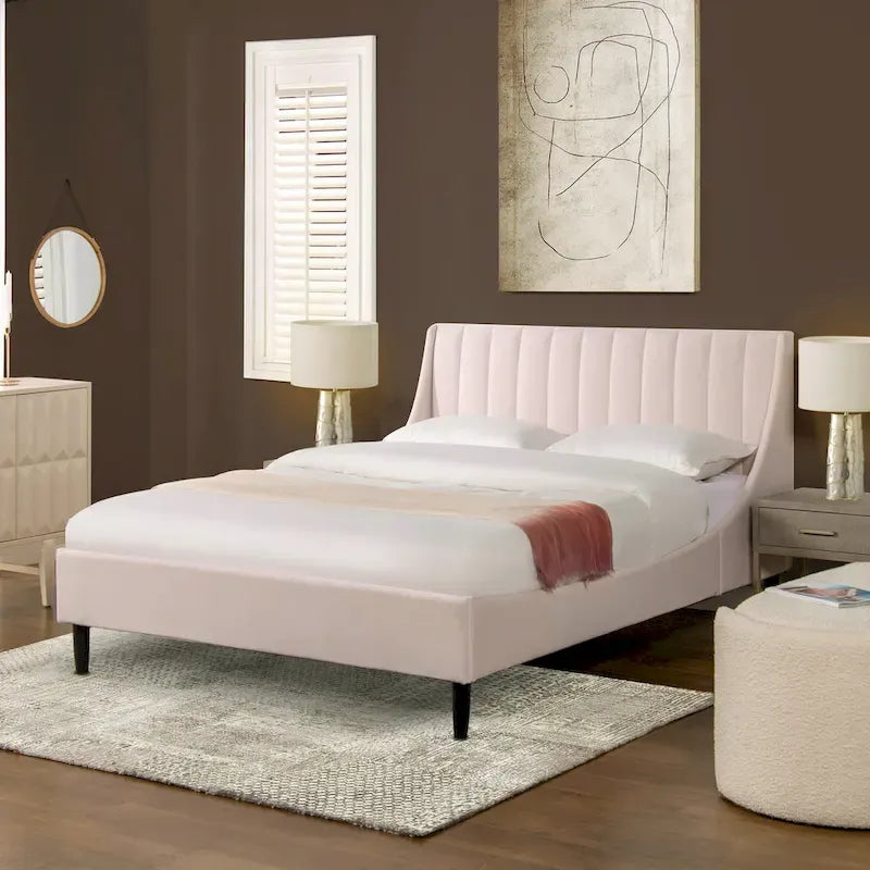 Aspen Vertical Tufted Upholstered Platform Bed