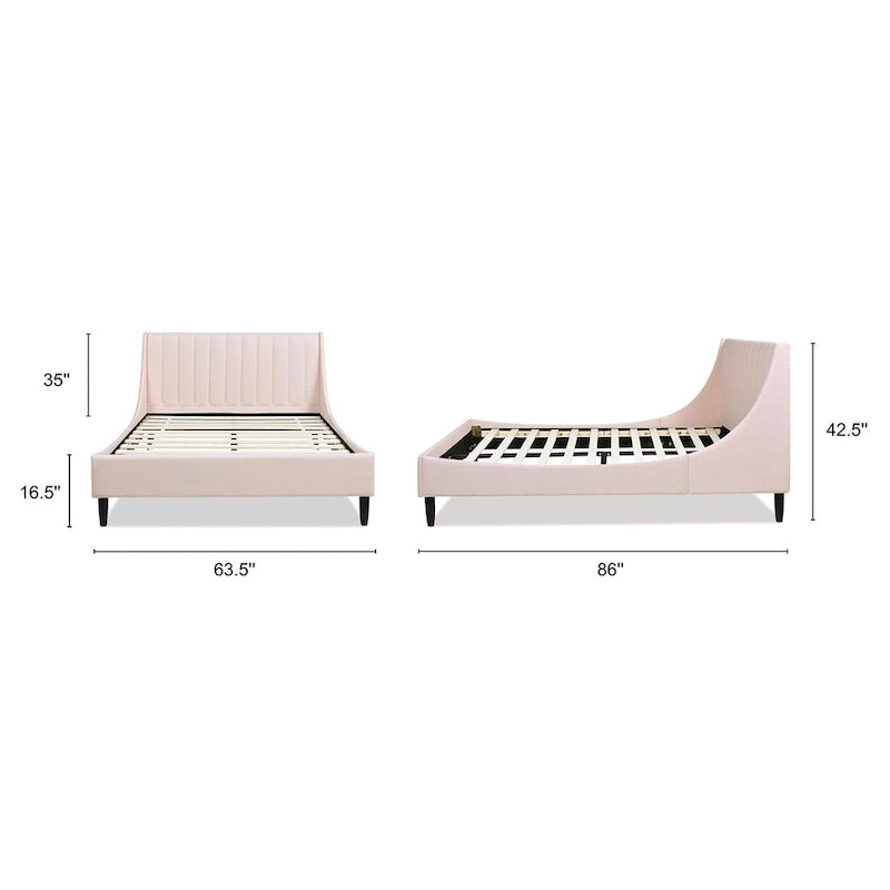 Aspen Vertical Tufted Upholstered Platform Bed