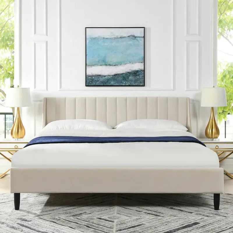 Aspen Vertical Tufted Upholstered Platform Bed