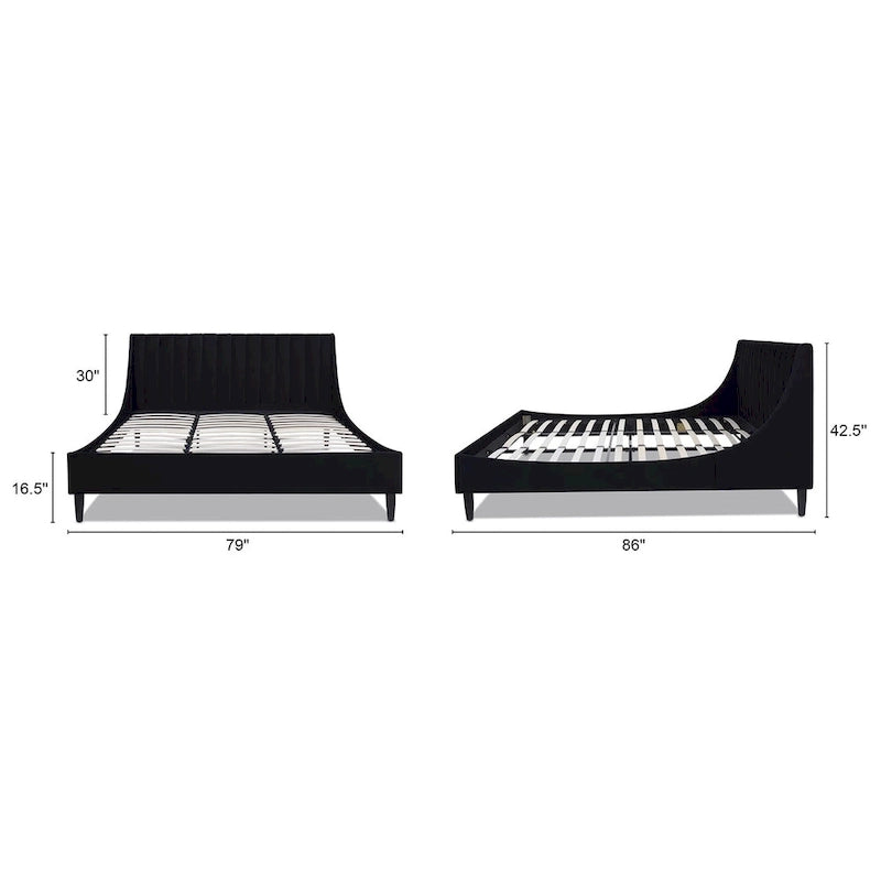 Aspen Vertical Tufted Upholstered Platform Bed