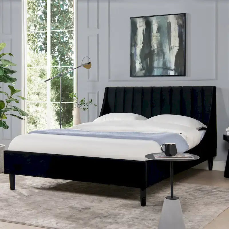 Aspen Vertical Tufted Upholstered Platform Bed