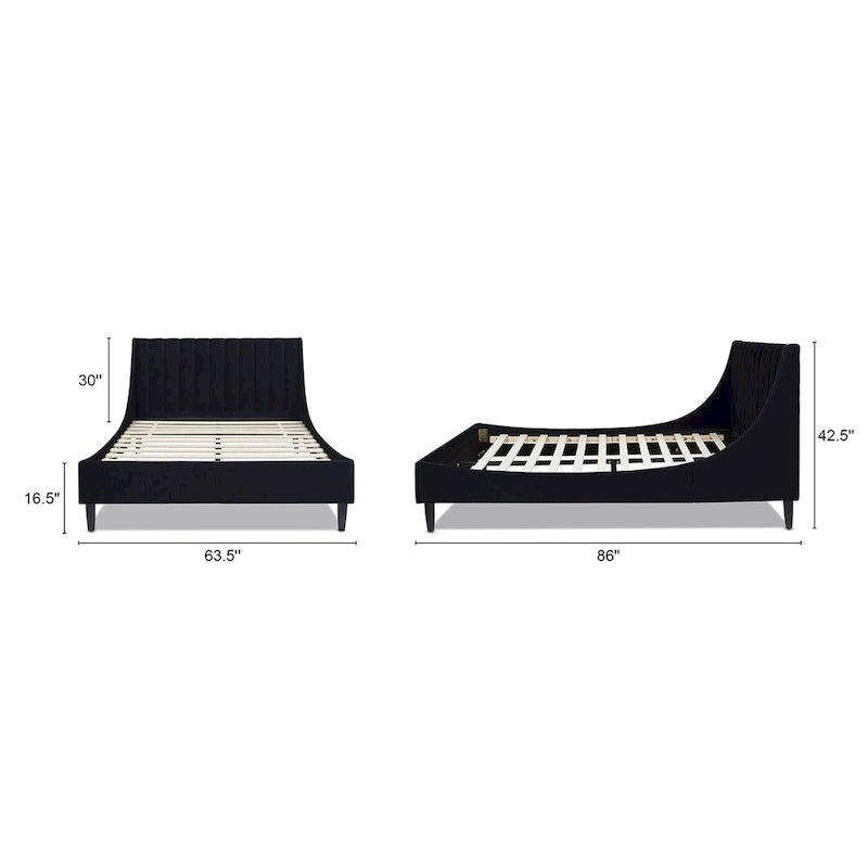 Aspen Vertical Tufted Upholstered Platform Bed