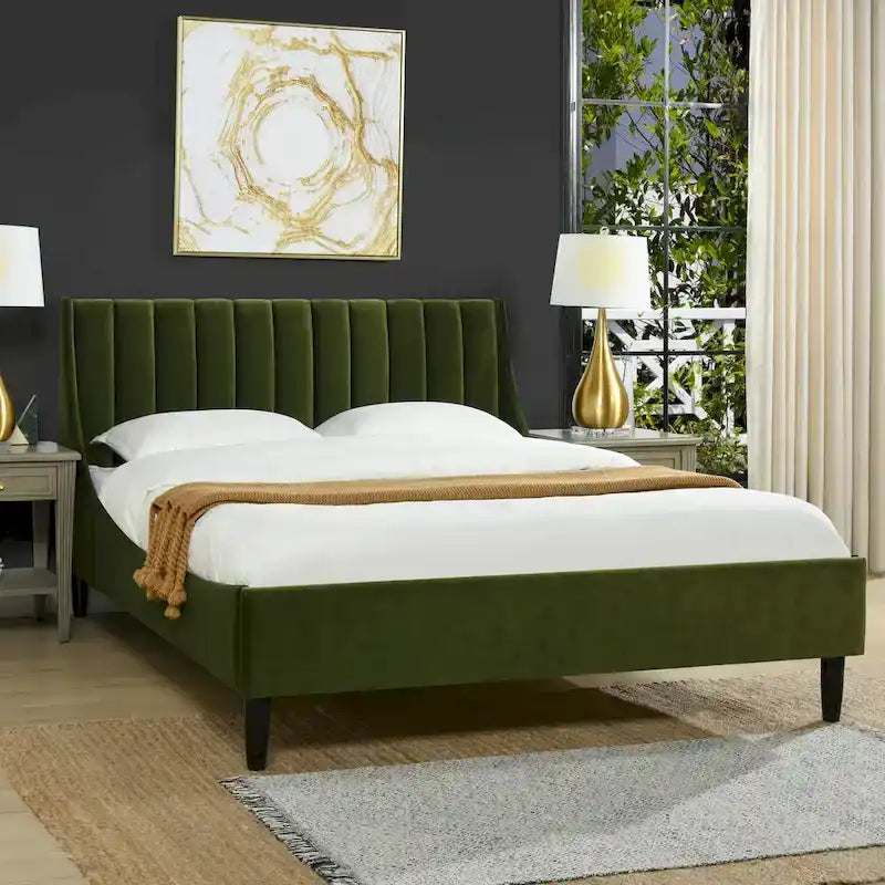 Aspen Vertical Tufted Upholstered Platform Bed
