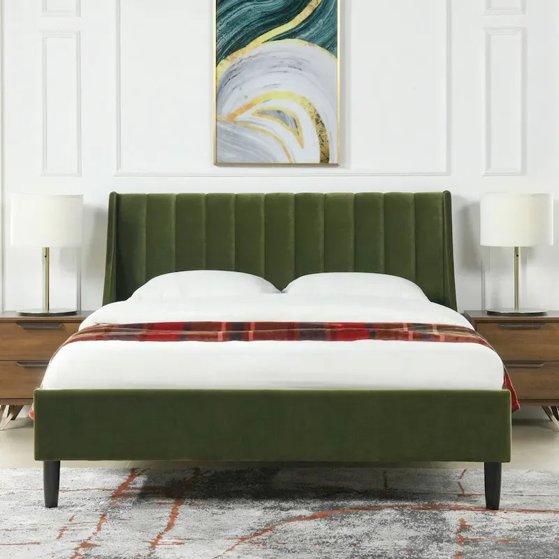 Aspen Vertical Tufted Upholstered Platform Bed