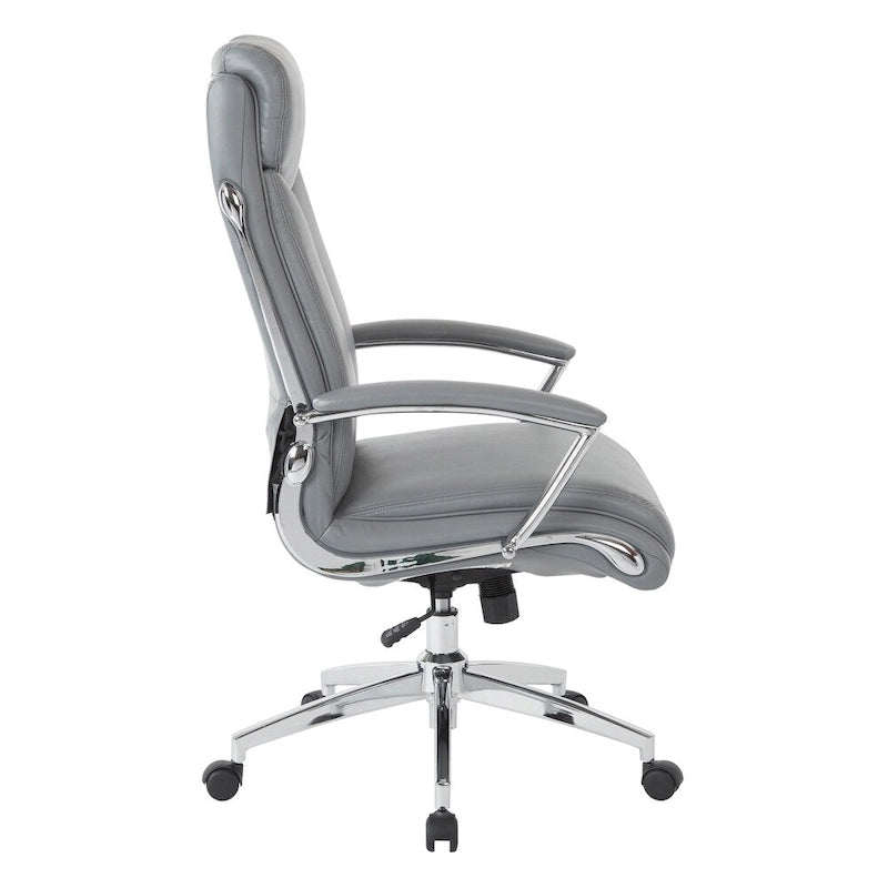 Work Smart Executive Faux Leather High Back Chair