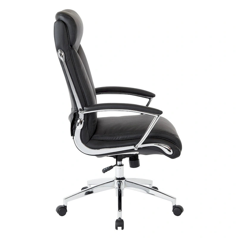 Work Smart Executive Faux Leather High Back Chair