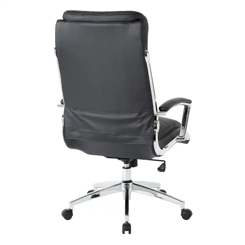 Work Smart Executive Faux Leather High Back Chair