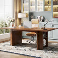 63-in Large Executive Desk, Home Office Desk Large Computer Writing Table with Storage