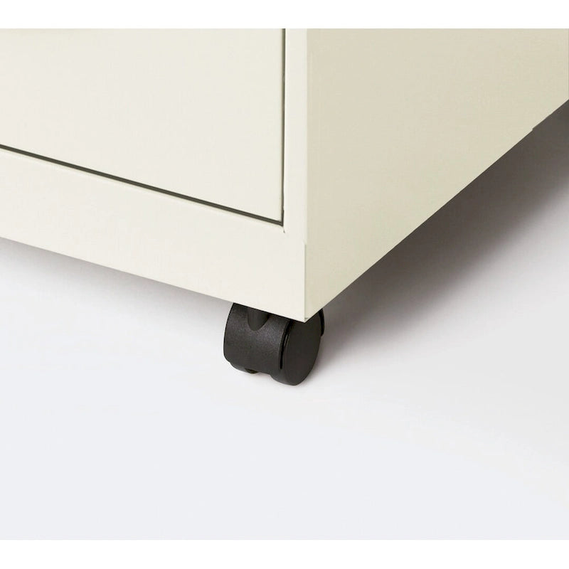 Space Solutions 18 2 Drawer Mobile Vertical File Cabinet, Pearl White