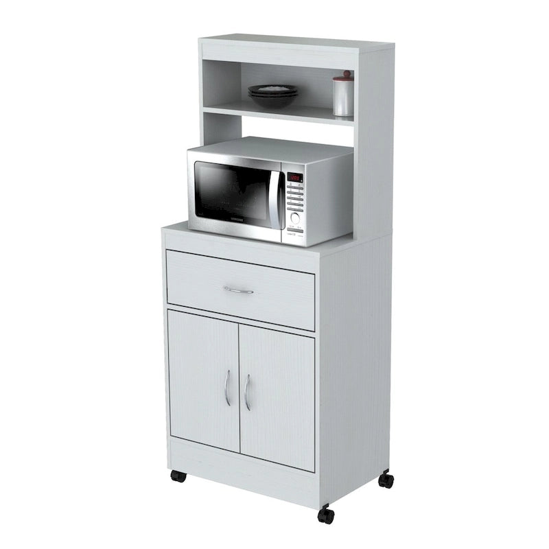 Inval Microwave Cart with Storage