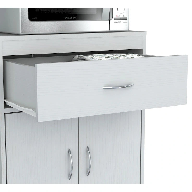 Inval Microwave Cart with Storage