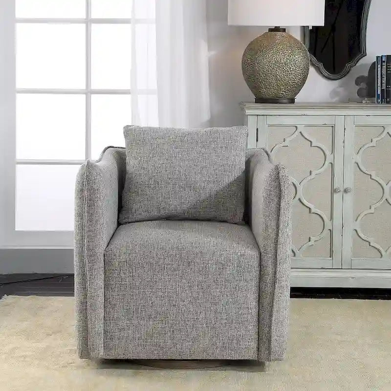 Uttermost Corben Weathered Grey Swivel Chair