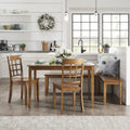 Wilmington II Rectangular Oak Finish Breakfast Nook Set by iNSPIRE Q Classic