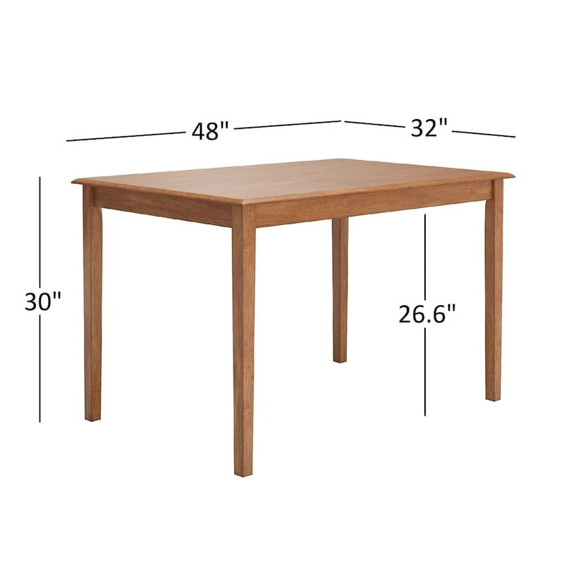 Wilmington II Rectangular Oak Finish Breakfast Nook Set by iNSPIRE Q Classic