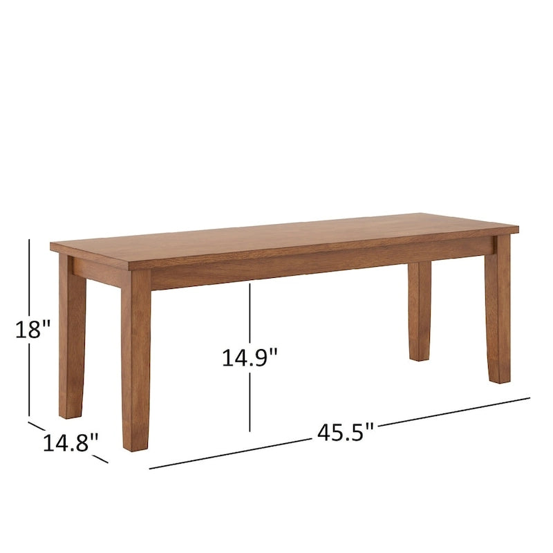 Wilmington II Rectangular Oak Finish Breakfast Nook Set by iNSPIRE Q Classic