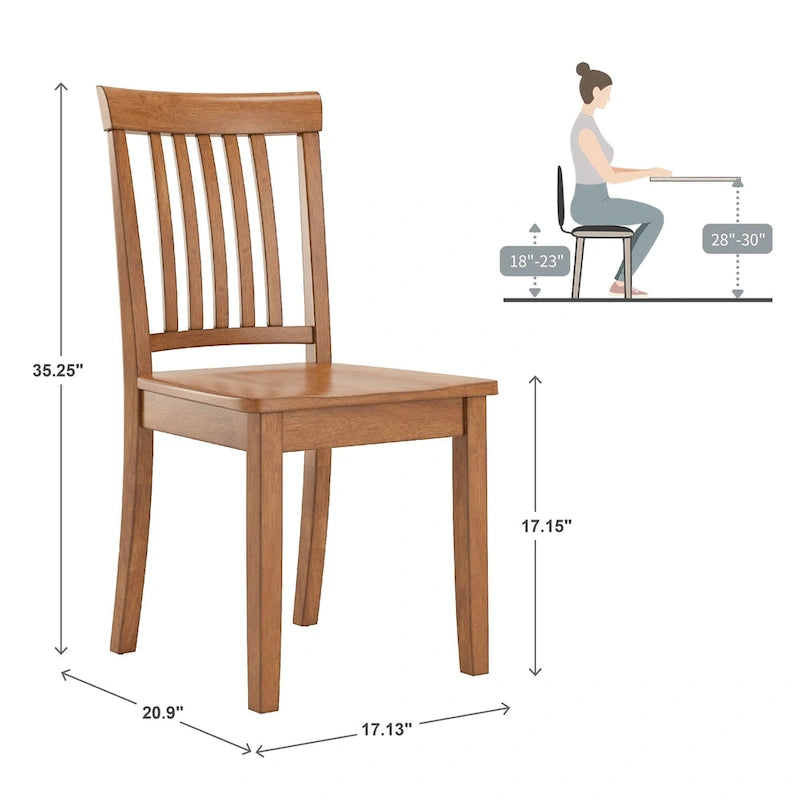 Wilmington II Rectangular Oak Finish Breakfast Nook Set by iNSPIRE Q Classic
