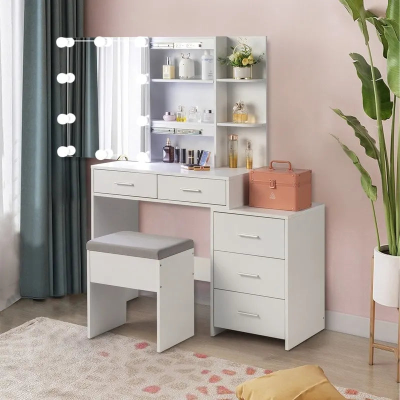 Makeup Table Set with Led Lights