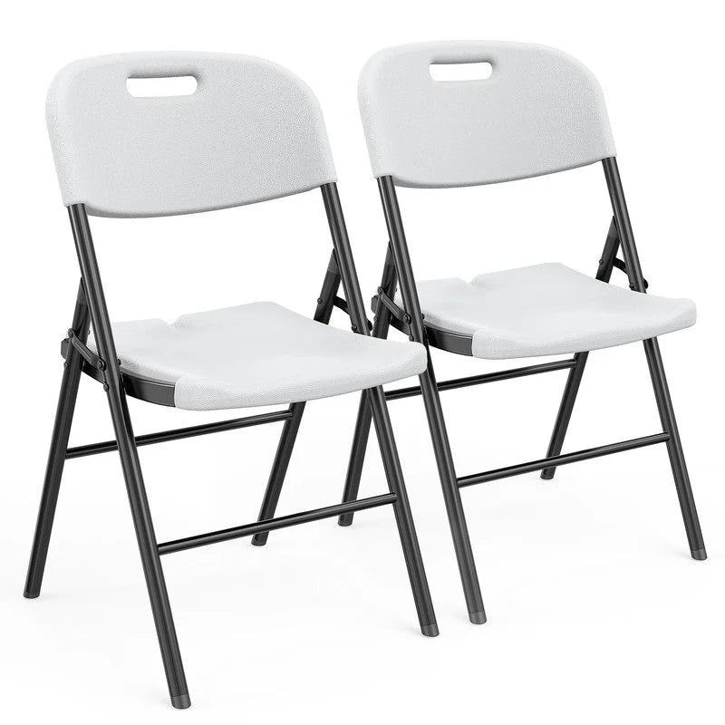 Karlhome Outdoor/Indoor HDPE Stackable Folding Chair 2-Pack 4-Pack