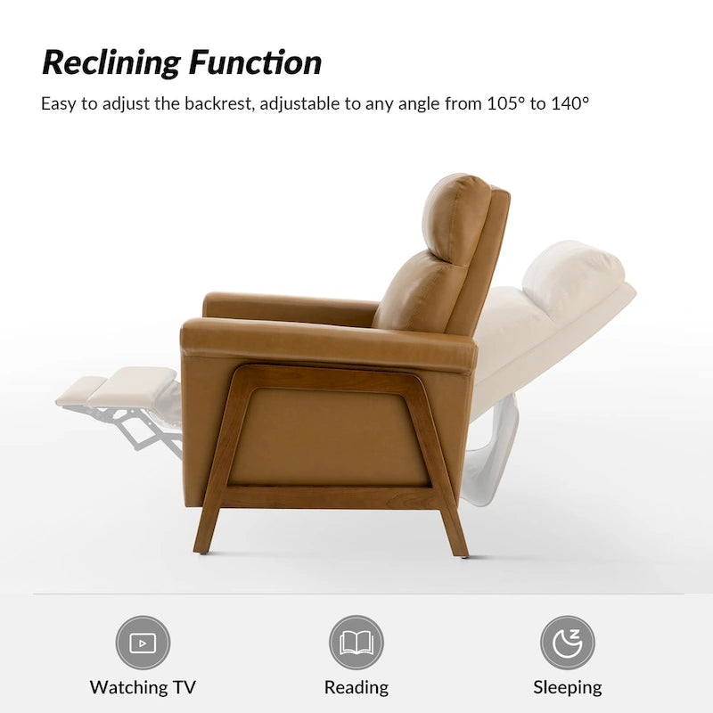 Jaime Modern Genuine Leather Power Recliner Built in USB Ports Set of 2 by HULALA HOME