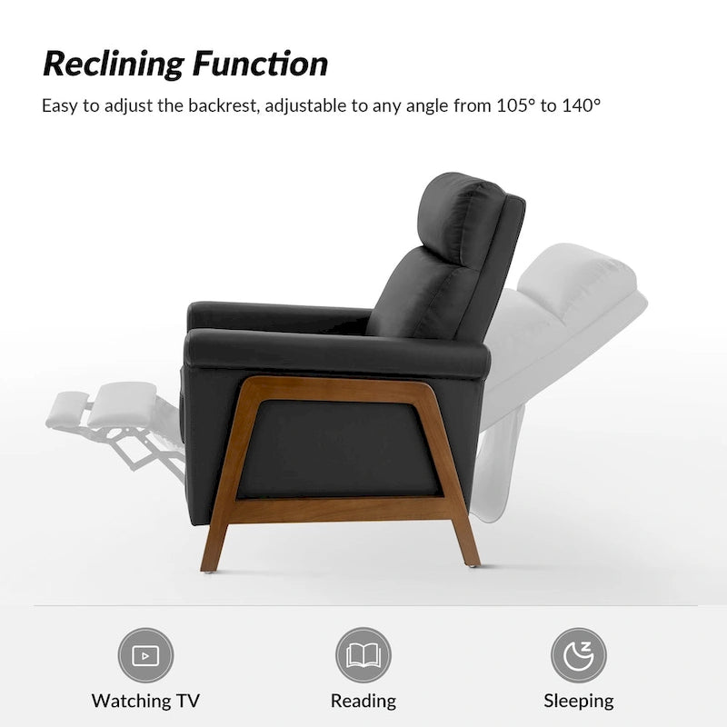 Jaime Modern Genuine Leather Power Recliner Built in USB Ports Set of 2 by HULALA HOME