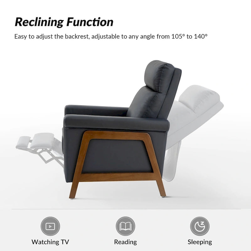 Jaime Modern Genuine Leather Power Recliner Built in USB Ports Set of 2 by HULALA HOME