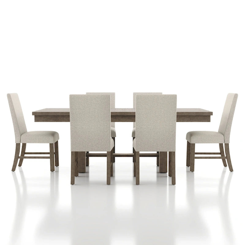 Jusk Rustic Grey Wood 7-Piece Dining Table Set by Furniture of America