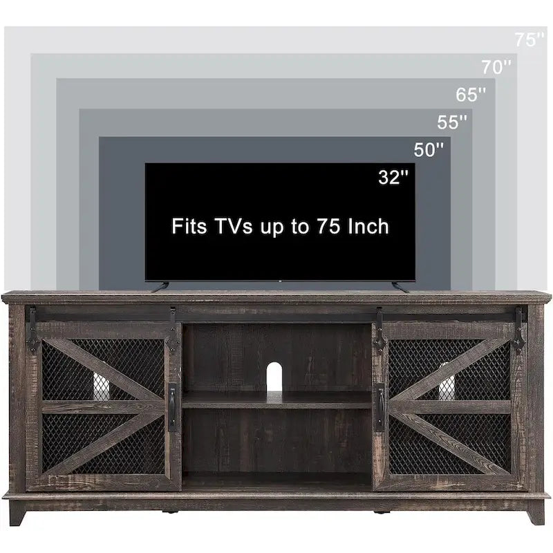 Industrial & Farmhouse TV Stand, Entertainment Center, TV Console