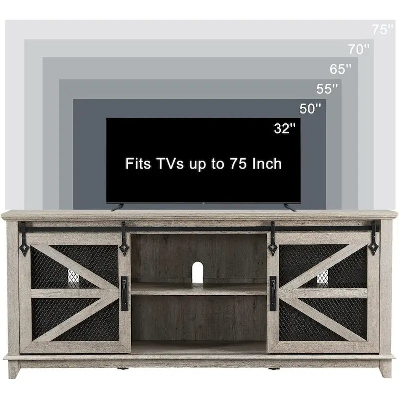 Industrial & Farmhouse TV Stand, Entertainment Center, TV Console