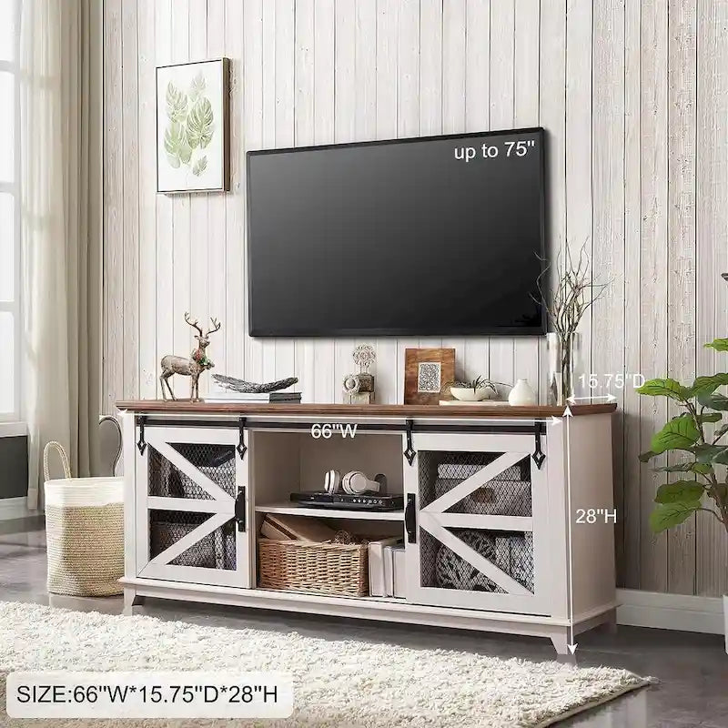 Industrial & Farmhouse TV Stand, Entertainment Center, TV Console