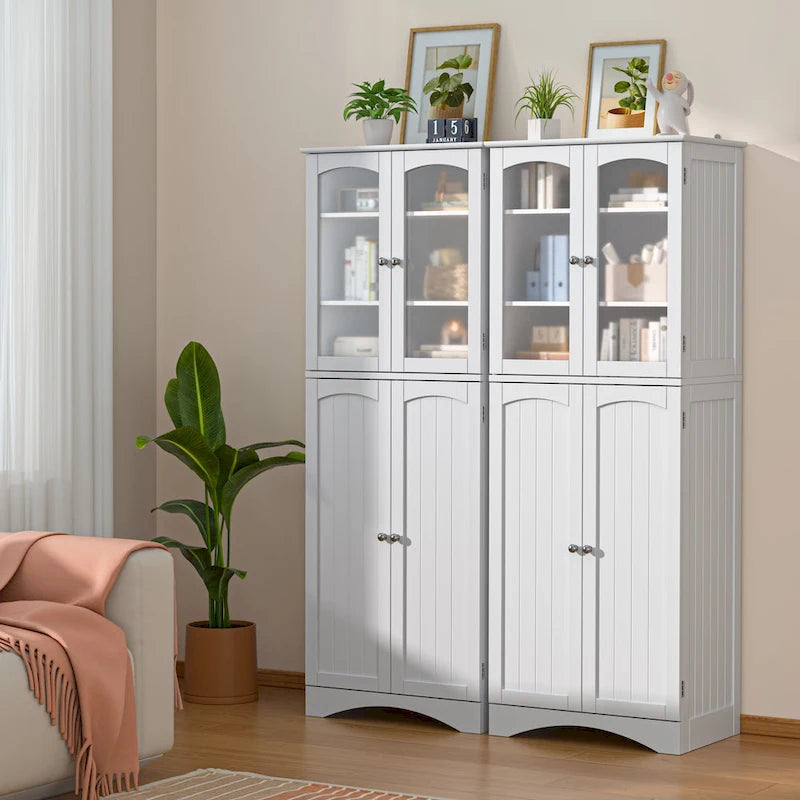 64 inches Tall Kitchen Storage Pantry Cabinet with Adjustable Shelves