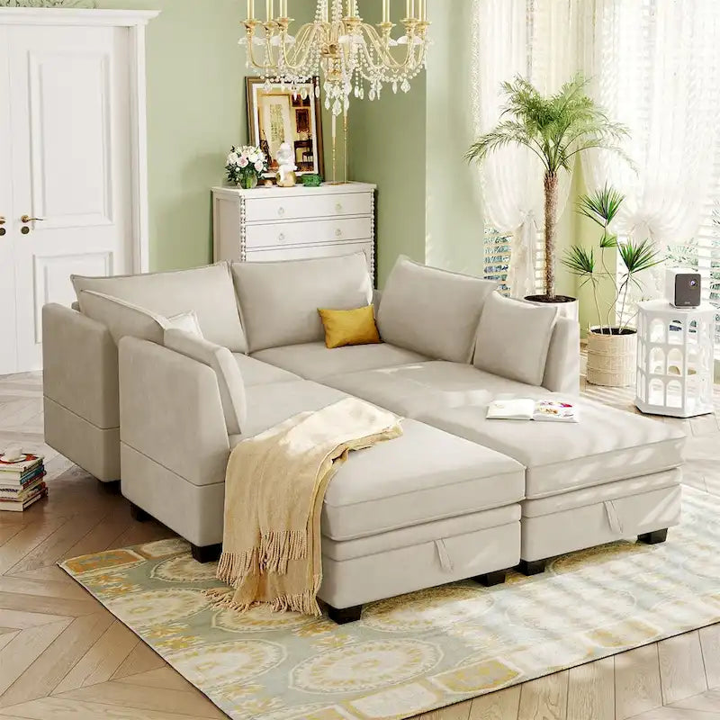 Merax Modern Large U-Shape Modular Sectional Sofa