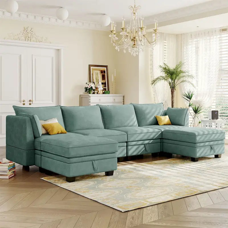 Merax Modern Large U-Shape Modular Sectional Sofa