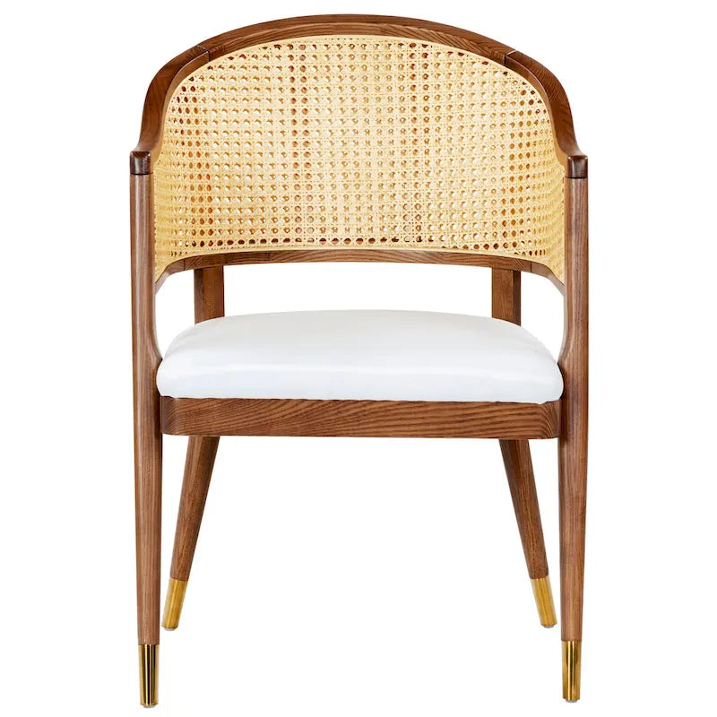 SAFAVIEH Couture Dominica Rattan Dining Chair - 23.4 W x 22.8 L x 33.6 H - 23W x 23D x 34H
