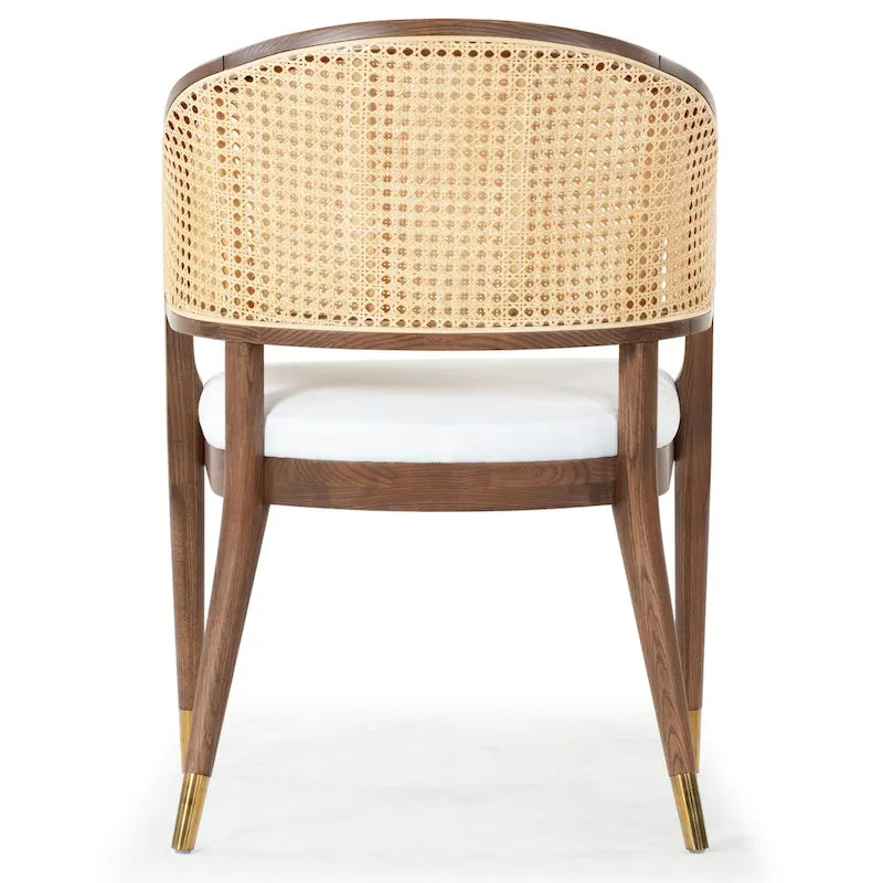 SAFAVIEH Couture Dominica Rattan Dining Chair - 23.4 W x 22.8 L x 33.6 H - 23W x 23D x 34H