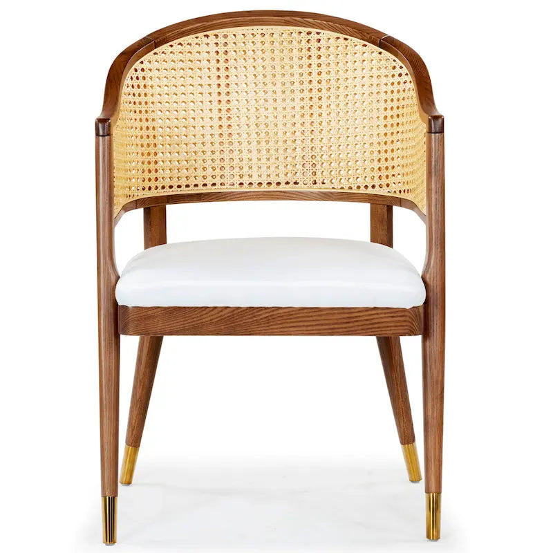 SAFAVIEH Couture Dominica Rattan Dining Chair - 23.4 W x 22.8 L x 33.6 H - 23W x 23D x 34H