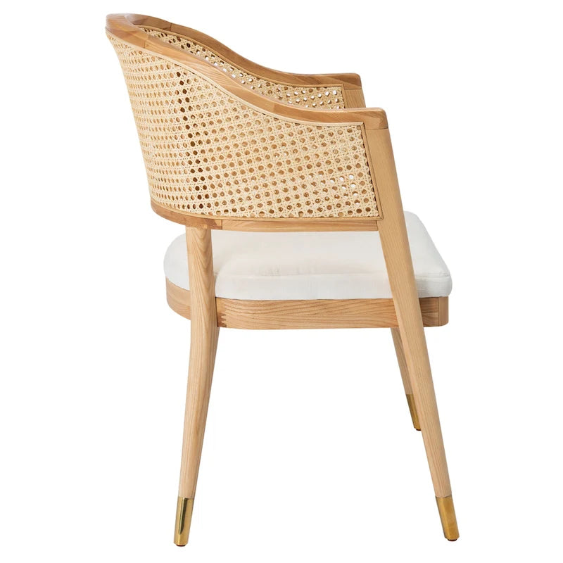 SAFAVIEH Couture Dominica Rattan Dining Chair - 23.4 W x 22.8 L x 33.6 H - 23W x 23D x 34H
