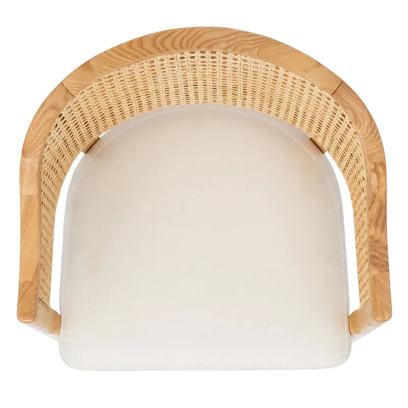 SAFAVIEH Couture Dominica Rattan Dining Chair - 23.4 W x 22.8 L x 33.6 H - 23W x 23D x 34H