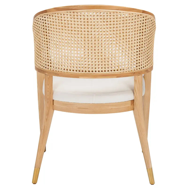 SAFAVIEH Couture Dominica Rattan Dining Chair - 23.4 W x 22.8 L x 33.6 H - 23W x 23D x 34H