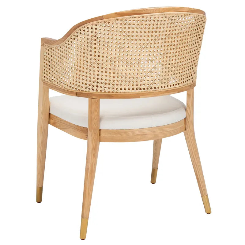 SAFAVIEH Couture Dominica Rattan Dining Chair - 23.4 W x 22.8 L x 33.6 H - 23W x 23D x 34H