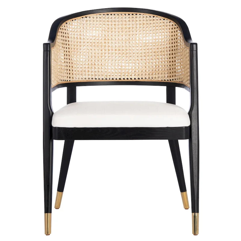 SAFAVIEH Couture Dominica Rattan Dining Chair - 23.4 W x 22.8 L x 33.6 H - 23W x 23D x 34H