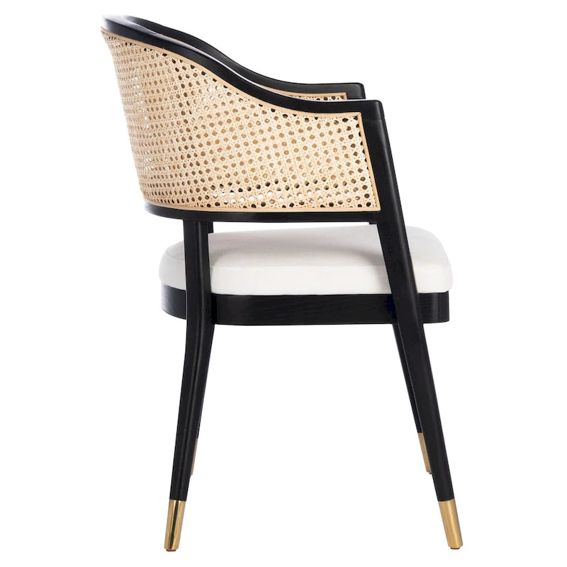 SAFAVIEH Couture Dominica Rattan Dining Chair - 23.4 W x 22.8 L x 33.6 H - 23W x 23D x 34H