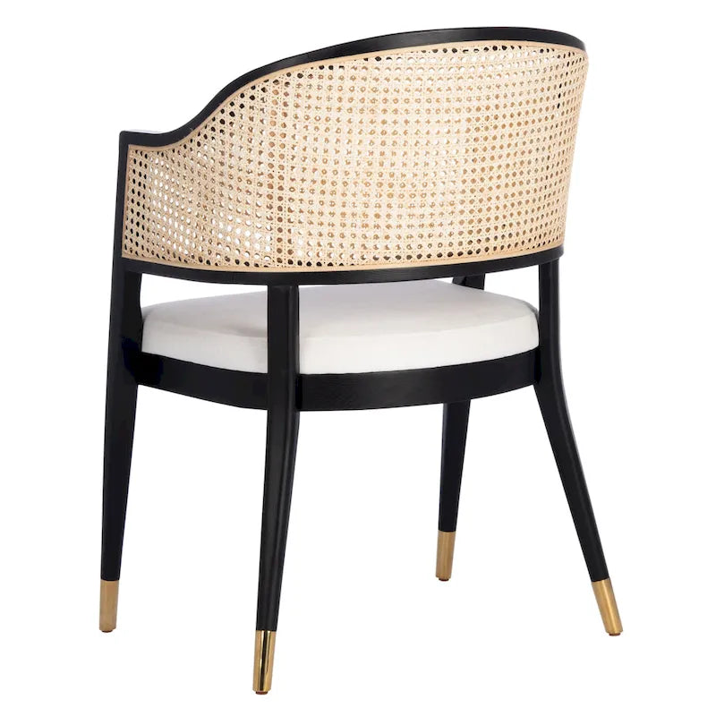 SAFAVIEH Couture Dominica Rattan Dining Chair - 23.4 W x 22.8 L x 33.6 H - 23W x 23D x 34H