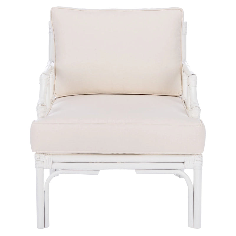 SAFAVIEH Maudie Rattan Accent Chair - 27.6 W x 31.5 L x 31.5 H - 28Wx32Dx32H