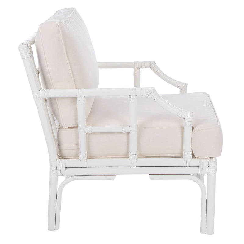 SAFAVIEH Maudie Rattan Accent Chair - 27.6 W x 31.5 L x 31.5 H - 28Wx32Dx32H