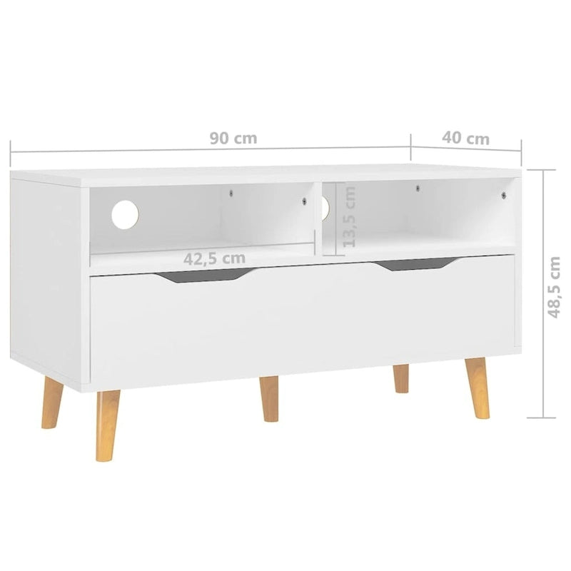 vidaXL TV Stand TV Console Sideboard TV Unit Home Media Unit Engineered Wood - 35.4 x 15.7 x 19.1