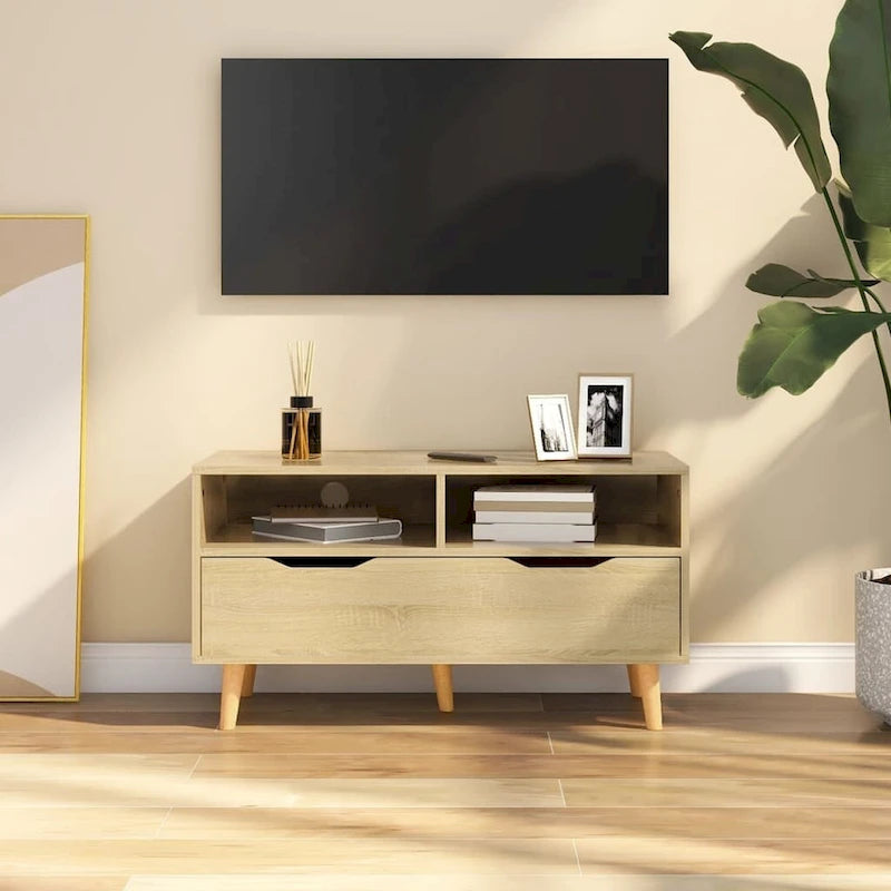 vidaXL TV Stand TV Console Sideboard TV Unit Home Media Unit Engineered Wood - 35.4 x 15.7 x 19.1