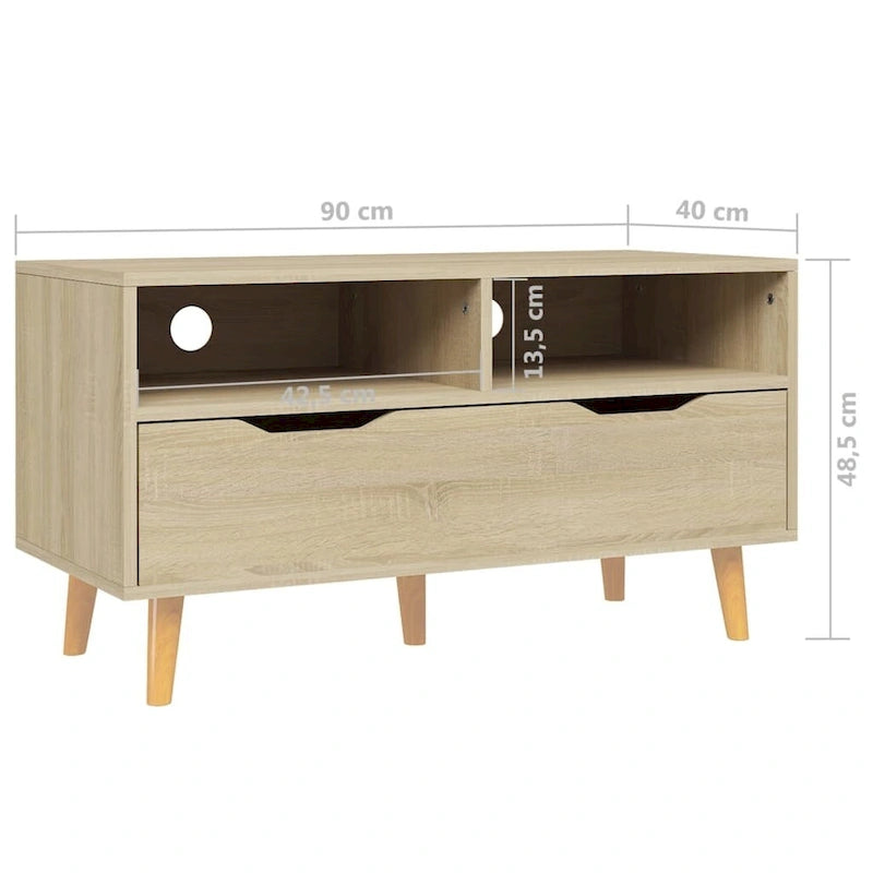 vidaXL TV Stand TV Console Sideboard TV Unit Home Media Unit Engineered Wood - 35.4 x 15.7 x 19.1