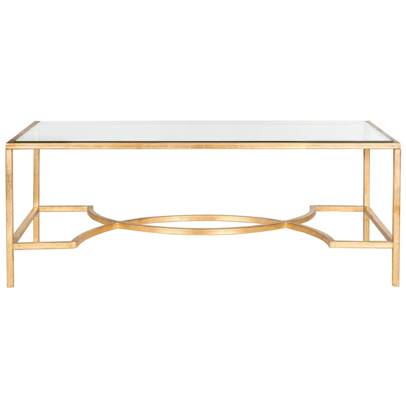 SAFAVIEH Sondra Gold Coffee Table - 48 x 23 x 18 - 48Wx23Dx18H